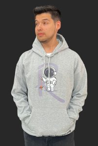 Hoodie Con Los Pies En La Tierra Morado